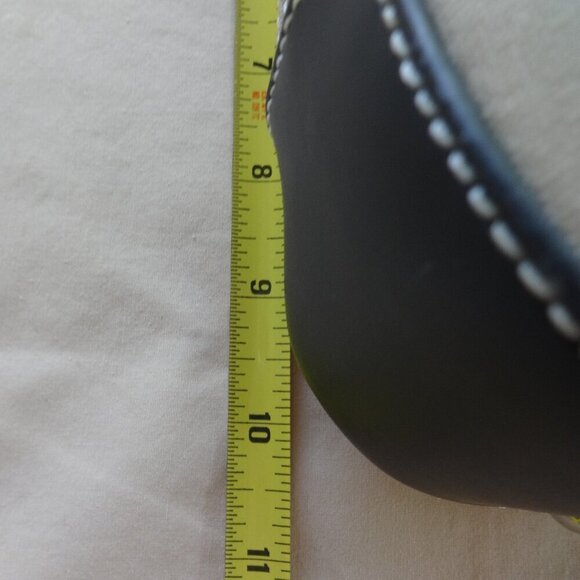 BPI Creations shoulder bag , tan canvas, black faux leather trim, top zip, NWT, - Picture 10 of 16